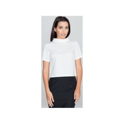 Bluzka M542 Ecru. Brązowe bluzki damskie FIGL, xl, bez wzorów, bez kołnierzyka, bez rękawów. Za 109,00 zł.