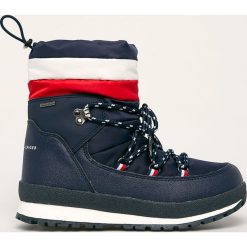 Tommy Hilfiger - Śniegowce dziecięce. Niebieskie śniegowce chłopięce TOMMY HILFIGER, na zimę, bez zapięcia. Za 429,90 zł.
