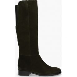 Kozaki zielone Tess. Szare buty zimowe damskie marki Badura, z materiału. Za 399,99 zł.