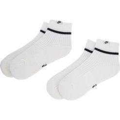 Zestaw 2 par wysokich skarpet unisex NIKE - SX7167 100 Biały. Białe skarpetki damskie Nike, bez wzorów, z elastanu. Za 59,00 zł.