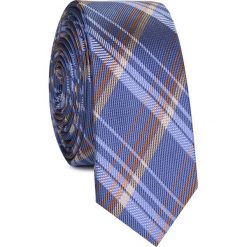 Krawat KWWS002139. Niebieskie krawaty męskie Giacomo Conti, w kratkę, z mikrofibry, eleganckie. Za 69,00 zł.