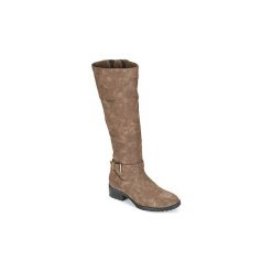 Kozaki LPB Shoes ERABLE. Brązowe buty zimowe damskie marki Kazar, ze skóry, przed kolano, na wysokim obcasie. Za 258,30 zł.