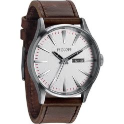Biżuteria i zegarki męskie: Zegarek męski Silver Brown Nixon Sentry Leather A1052113