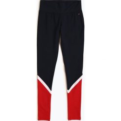 Tommy Hilfiger - Legginsy damskie, niebieski. Niebieskie legginsy sportowe damskie TOMMY HILFIGER, m, bez wzorów, na fitness i siłownię. Za 229,95 zł.