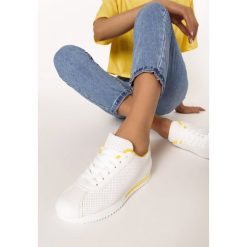 Biało-Żółte Buty Sportowe Evidone. Żółte buty sportowe damskie Born2be, sportowe. Za 79,99 zł.
