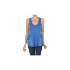 Topy na ramiączkach / T-shirty bez rękawów Stella Forest YDE009. Niebieskie bluzki damskie Stella Forest, bez wzorów, bez kołnierzyka. Za 204,50 zł.