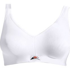 Biustonosz sportowy LEVEL 2 bonprix biały. Białe biustonosze sportowe damskie bonprix, bez wzorów, do biegania. Za 54,99 zł.