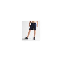 Spodenki fitness kardio FST 120 męskie. Czarne spodenki sportowe męskie DOMYOS, m, bez wzorów, z poliesteru, na fitness i siłownię. Za 29,99 zł.