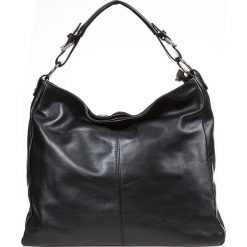 Shopper bag damskie: Skórzana torebka w kolorze czarnym – 37 x 11 x 35 cm