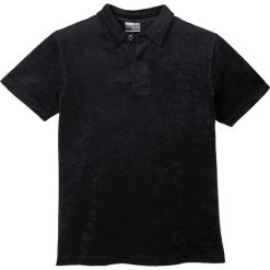 Shirt polo frotte bonprix czarny. Czarne koszulki męskie bonprix, s, bez wzorów, polo, bez rękawów. Za 79,99 zł.