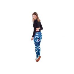 Mut Leggings (Navy Blue). Niebieskie legginsy damskie marki OKUAKU, m, z nadrukiem, z elastanu. Za 159,00 zł.