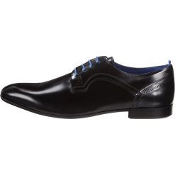 Azzaro PIORO Eleganckie buty noir. Czarne buty wizytowe męskie Azzaro, z materiału, na sznurówki. Za 579,00 zł.