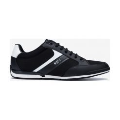 BOSS Hugo Boss Saturn Tenisówki Czarny. Czarne trampki męskie BOSS Hugo Boss, bez wzorów, z materiału, bez zapięcia. Za 667,95 zł.