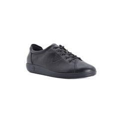 Buty Ecco SOFT 2.0. Czarne trampki i tenisówki damskie ecco, bez wzorów, bez zapięcia. Za 422,13 zł.
