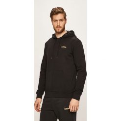 Adidas - Bluza. Czarne bluzy męskie Adidas, s, z nadrukiem, z bawełny, z kapturem, bez rękawów, z kapturem. Za 269,90 zł.