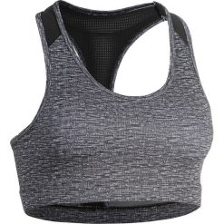 Stanik fitness cardio 100 szary melanż. Białe buty sportowe damskie DOMYOS, s, bez wzorów, z elastanu, na fitness i siłownię. Za 24,99 zł.