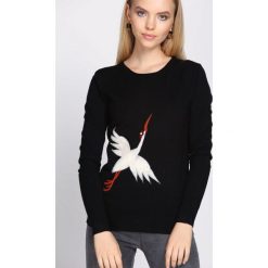 Odzież damska: Czarny Sweter Flying Stork