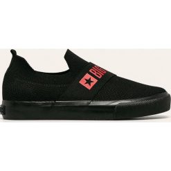 Big Star - Tenisówki. Czarne trampki i tenisówki damskie BIG STAR, bez wzorów, z gumy, bez zapięcia. Za 119,90 zł.