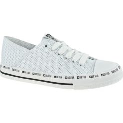 Big Star Shoes FF274024. Białe trampki i tenisówki damskie BIG STAR, bez wzorów, ze skóry, bez zapięcia. W wyprzedaży za 129,99 zł.