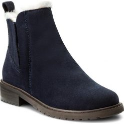 Sztyblety EMU AUSTRALIA - Pioneer W11292 Midnight. Niebieskie botki damskie skórzane marki EMU Australia, na obcasie. W wyprzedaży za 419,00 zł.