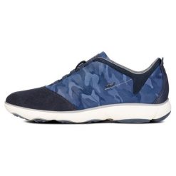 Geox Tenisówki Męskie Nebula 42 Ciemny Niebieski. Niebieskie trampki męskie Geox, bez wzorów, bez zapięcia. W wyprzedaży za 459,00 zł.