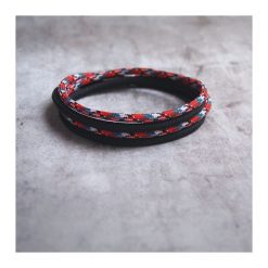 Męska bransoletka : hello sailor : black&red. Czerwone bransoletki męskie kaktusia. Za 62,00 zł.