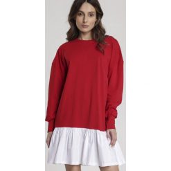Czerwona Sukienka Genisura. Czerwone sukienki damskie Renee, xl, bez wzorów, bez kołnierzyka, bez rękawów, mini. Za 79,99 zł.