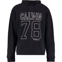 Kardigany męskie: Calvin Klein Jeans OVERSIZED POPOVER Bluza z kapturem black