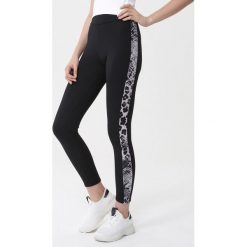 Czarno-Szare Legginsy Annalise. Czarne legginsy damskie Born2be, s, bez wzorów, z dzianiny. Za 49,99 zł.