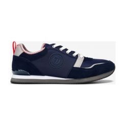 Trussardi Jeans Tenisówki Niebieski. Niebieskie trampki męskie Trussardi Jeans, bez wzorów, z jeansu, bez zapięcia. Za 585,95 zł.