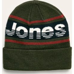 Jack & Jones - Czapka. Zielone czapki męskie Jack & Jones, bez wzorów, z dzianiny. W wyprzedaży za 49,90 zł.