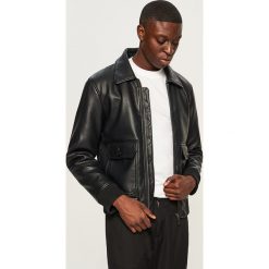 Kurtka pilotka slim fit - Czarny. Czarne kurtki męskie Reserved, l. Za 299,99 zł.