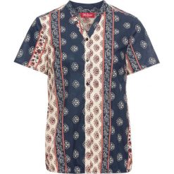 Tunika z nadrukiem, krótki rękaw bonprix niebieski wzorzysty. Niebieskie tuniki damskie z nadrukiem bonprix, z krótkim rękawem. Za 37,99 zł.
