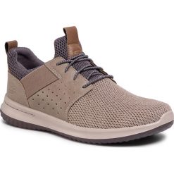 Buty SKECHERS - Delson 65474/TPE Taupe. Pomarańczowe buty sportowe męskie Skechers, ze skóry ekologicznej, bez zapięcia, na fitness i siłownię. Za 319,00 zł.