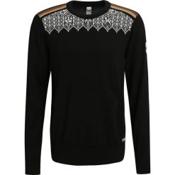 Swetry klasyczne męskie: Dale of Norway LILLEHAMMER Sweter black/orange peel/off white/spring green
