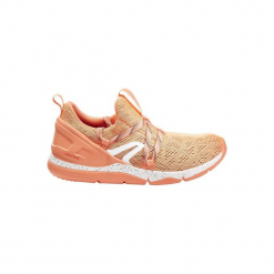 Buty damskie do szybkiego marszu PW 140. Brązowe buty do fitnessu damskie marki NEWFEEL, z poliesteru. Za 79,99 zł.