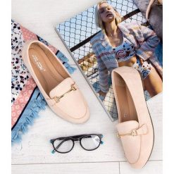 Mokasyny damskie Abloom 9988-128 Beżowe. Brązowe mokasyny damskie ABLOOM, z tworzywa sztucznego, eleganckie, na płaskiej podeszwie. Za 59,00 zł.