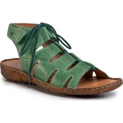 Sandały JOSEF SEIBEL - Rosalie 39 79539 95 650 Tanne. Zielone klapki damskie Josef Seibel, bez wzorów, ze skóry, bez obcasa. Za 319,00 zł.