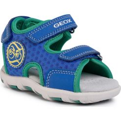 Sandały GEOX - B S.Pianeta B B0264B 01415 C4165 M Royal/Green. Niebieskie sandały chłopięce Geox, ze skóry ekologicznej, bez zapięcia. W wyprzedaży za 129,00 zł.