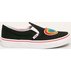 Vans - Tenisówki dziecięce. Czarne trampki dziewczęce Vans, bez wzorów, z gumy, bez zapięcia. W wyprzedaży za 179,90 zł.