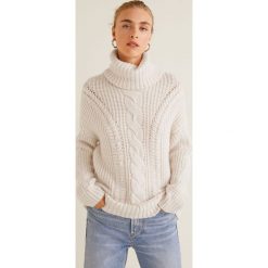 Mango - Sweter Centrale. Szare golfy damskie marki Mango, s, z poliesteru, z krótkim rękawem. W wyprzedaży za 69,90 zł.
