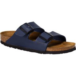 Birkenstock - Klapki Arizona. Niebieskie klapki damskie Birkenstock, bez wzorów, z gumy, bez obcasa, na obcasie. Za 269,90 zł.