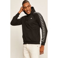Kappa - Bluza. Czarne bluzy męskie Kappa, s, z aplikacjami, z bawełny, z kapturem, bez rękawów, z kapturem. Za 199,90 zł.