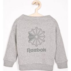 Reebok Classic - Bluza dziecięca 104-164 cm. Szare bluzy dziewczęce Reebok Classic, z nadrukiem, z elastanu, bez rękawów, bez kaptura. W wyprzedaży za 79,90 zł.