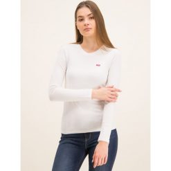 Bluzka Levi's Long Sleeve Baby Tee 69555-0000. Białe bluzki damskie Levi's®, s, bez wzorów, z elastanu, bez kołnierzyka, bez rękawów. Za 129,90 zł.