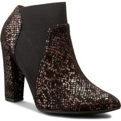 Buty zimowe damskie: Botki SOLO FEMME - 14134-50-F51/000-13-00 Wąż Przecierany Czarno-Mi