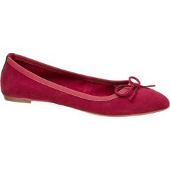 Baleriny damskie 5th Avenue czerwone. Czerwone baleriny damskie z kokardą marki 5th Avenue, z materiału, na obcasie. Za 97,00 zł.