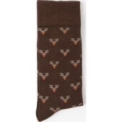 Skarpety xmas rudolf brąz. Czerwone skarpetki męskie Recman, bez wzorów. Za 29,00 zł.