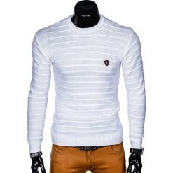 Swetry męskie: SWETER MĘSKI E139 - BIAŁY