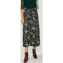 Answear - Spódnica. Zielone spódniczki damskie ANSWEAR, na co dzień, s, w kwiaty, z poliesteru, casualowe, midi, rozkloszowane. W wyprzedaży za 119,90 zł.